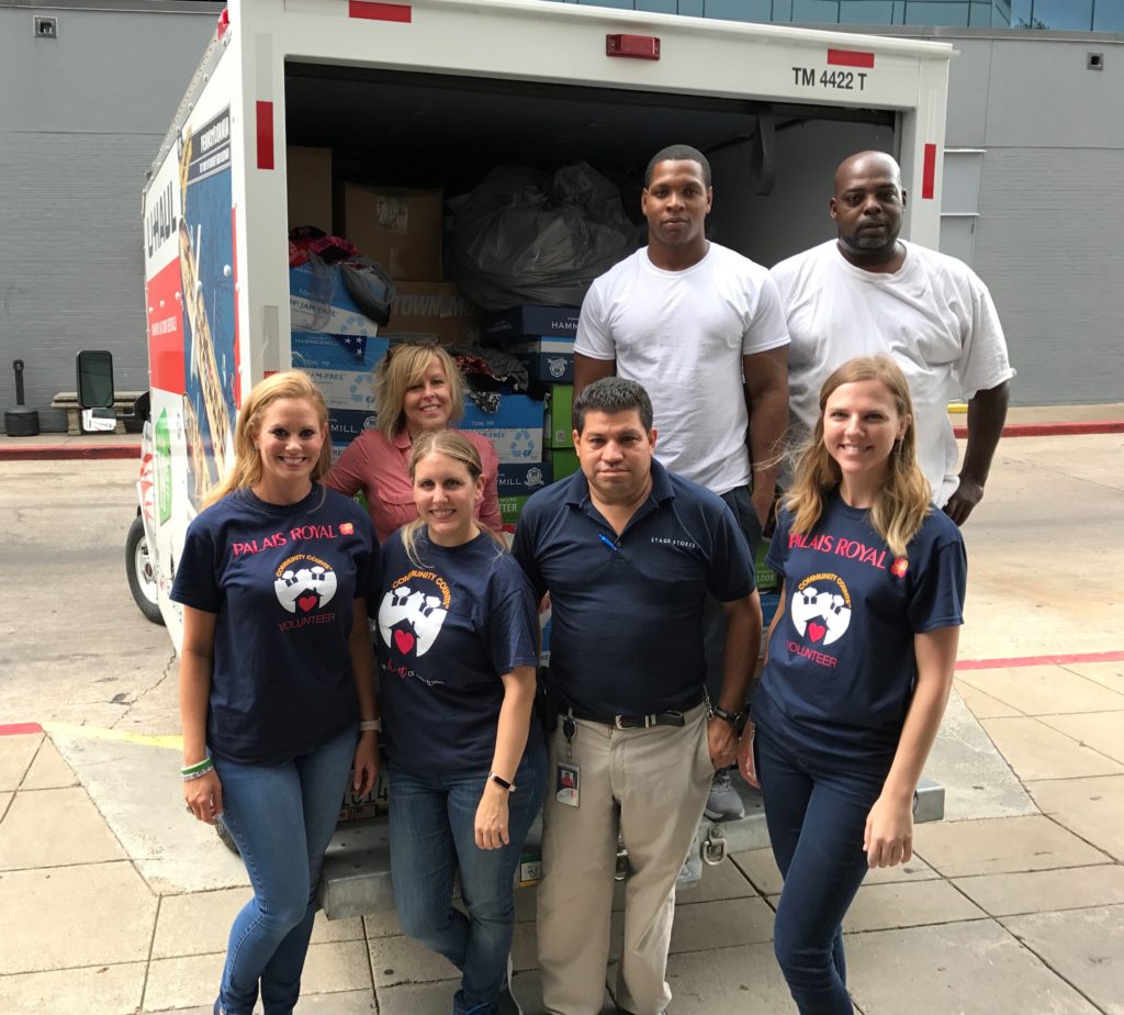 Truck loads of donations benefiting the families of Santa Maria.